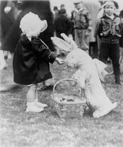 Lantern_Press_-_Girl_Feeding_Easter_Bunny_at_White_House